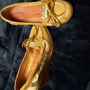 Sperry leopard wedge